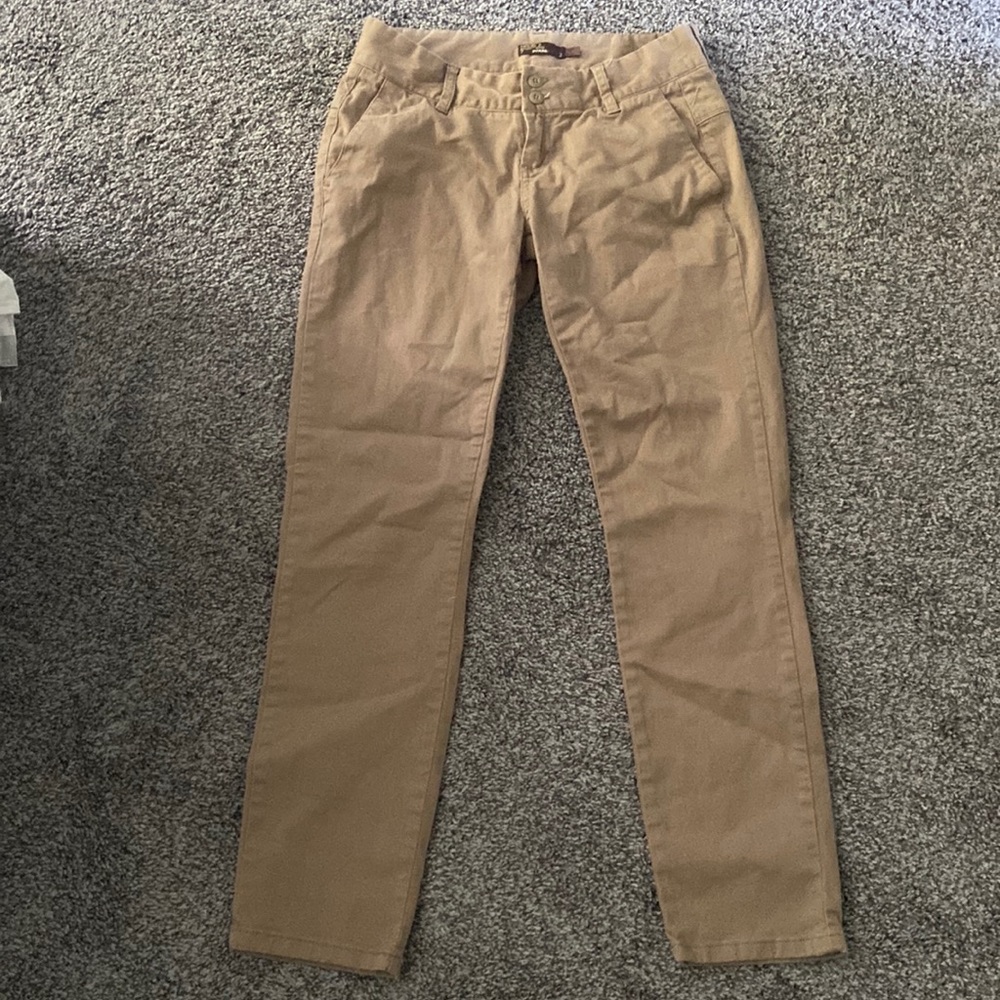 PRANA Women’s Khaki Chino Pants EUC Size 2 With Pockets Slim/Tapered Fit